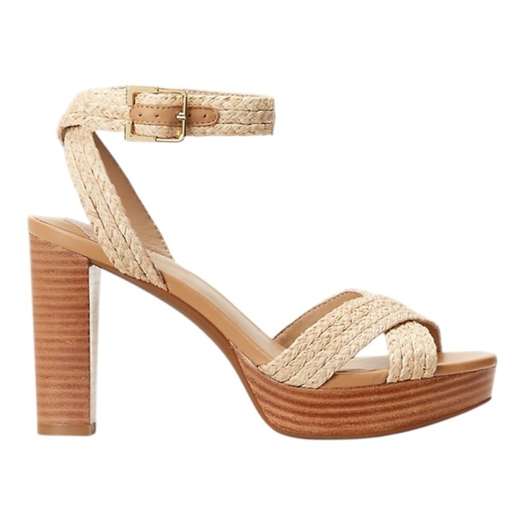 Lauren Ralph Lauren Shoes - Sasha Raffia Platform Sandal